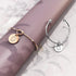 Fancy Alphabet Letter Initial Bangle in Rose Gold -A